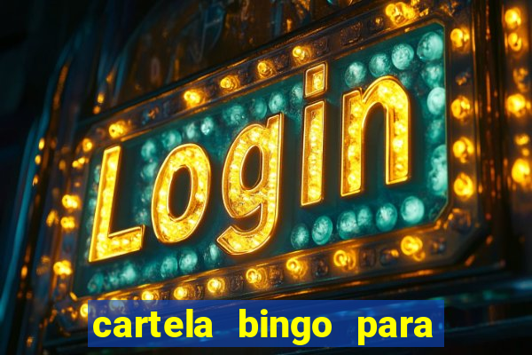 cartela bingo para cha de cozinha imprimir gratis